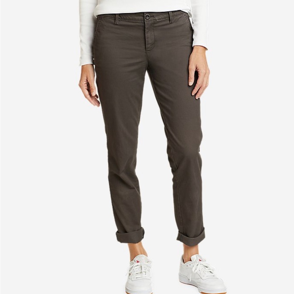 COPY - Women's Legend Wash Straight Chinos - color carbon size 8
